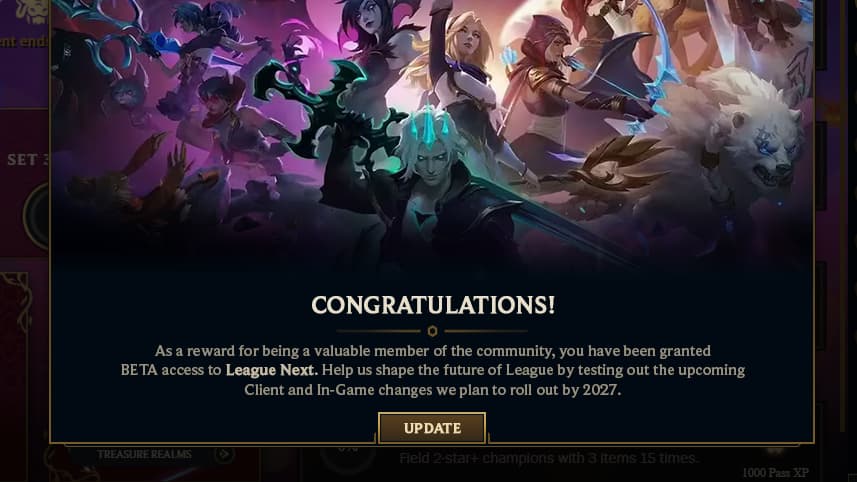 League Next Invitation