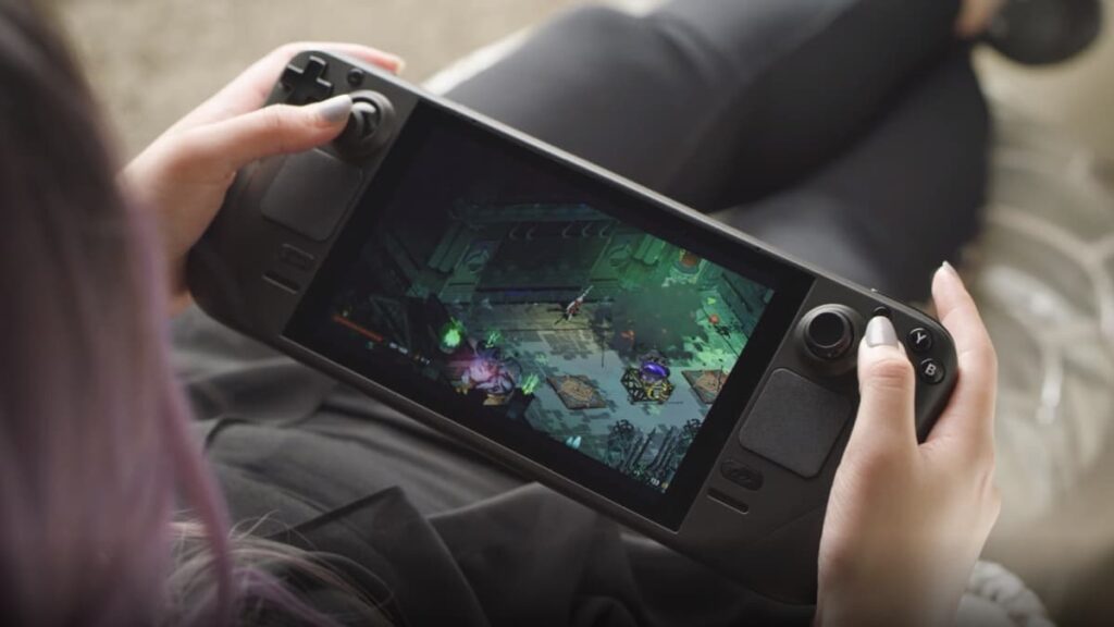 A Kid Playing on Steam Deck