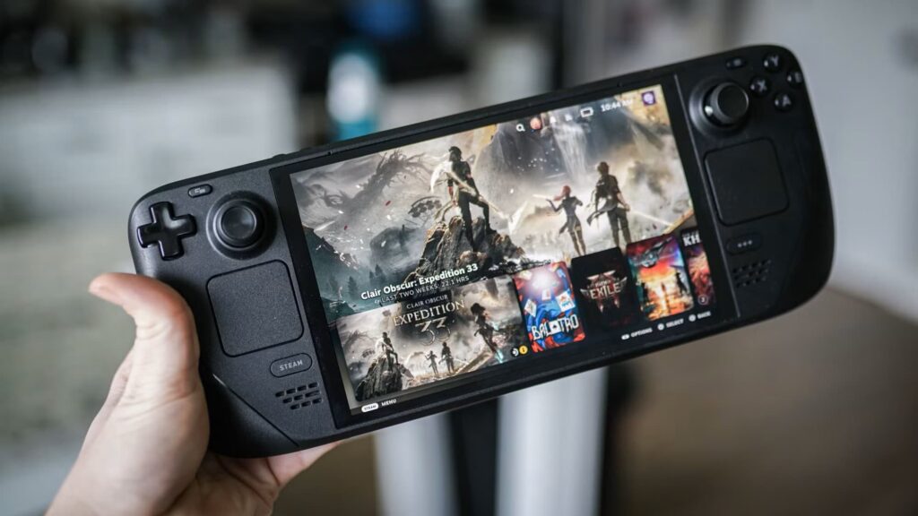 A Person Holding a Steam Deck